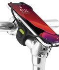 Third Gen Bike Phone Mount For Stem With Shock Absorbing Silicone Holder And Scratch Free Grip holding smartphone