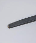 Heavy Duty Nitrided HSS Woodturning Scraper One Inch Wide Negative Rake And Radiused Edge Built Like A Tank For Knockout Woodworking Results Every Time, close-up view of radiused edge.