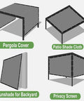 90 Percent UV Blocking Sun Shade Cloth 10x15 Feet With D Rings For Pergola Garden Patio Deck Backyard Breathable UV Resistant Cover