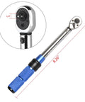 Bike Torque Wrench Set One Quarter Inch Drive 2 To 24 Nm Micro Adjustable with 1/4-inch head and blue handle, 8.26 inches long