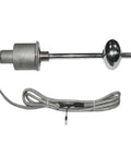 Magnetostrictive liquid level sensor with stainless steel rod and float, 360–800 mm range, with attached cable.