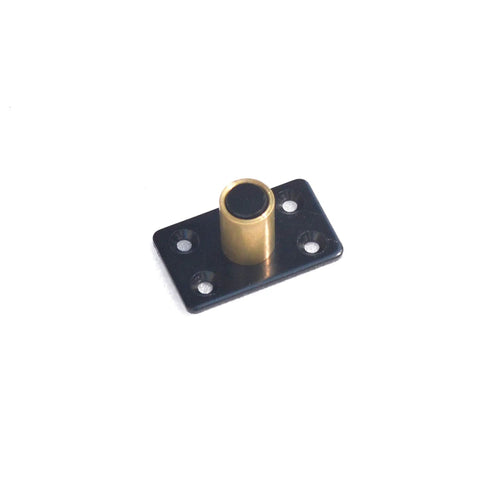 Brass and black component from Bi Folding Barn Door Hardware Kit For Two Doors With Black Top Mount Rollers Interior Use Rails Fit Per Panel 18 Inches Total Opening 36 Inches Door Not Included