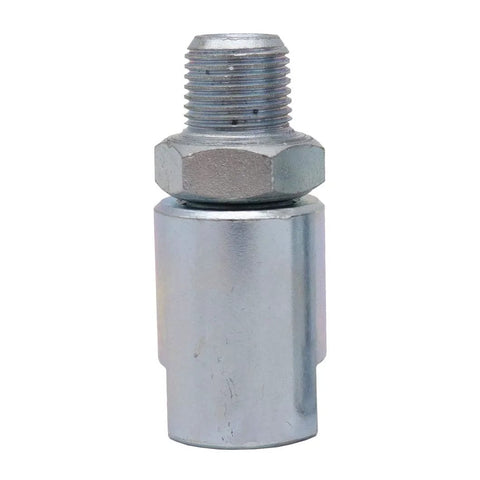 LockNLube LNL231 inline grease hose swivel with 1/8 in NPT male thread; chrome metal body.