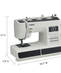 No Sweat Dead Simple Sewing Machine With 37 Built In Stitches And Automatic Needle Threader Including Drop In Top Bobbin and 16.1" width.