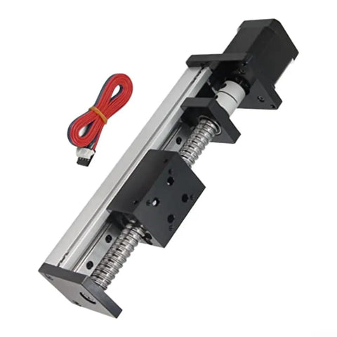 Top Tier 12 Volt Coreless DC Gear Motor Pairing Fast Acting Screw Linear Actuator With Heavy Duty Torque on aluminum slide with wiring.