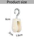 10 Pack Nylon Pulley Set Small Plastic Single Sheave Rope Pulley For Lifting And Attaching Wire Antennas, 6x2x1.6cm size.