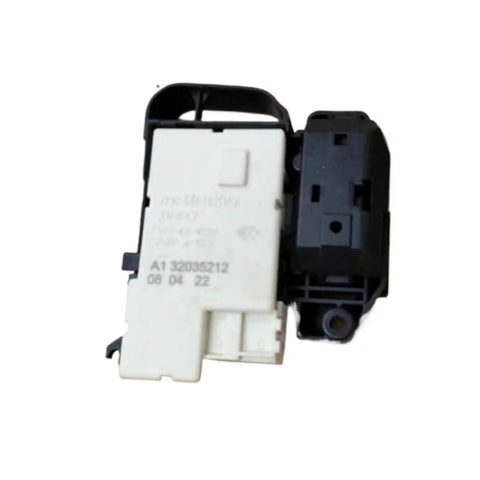 Drum Washing Machine Door Lock Interlock Switch Replacement For Front-Load Machines, shown in black and white durable plastic