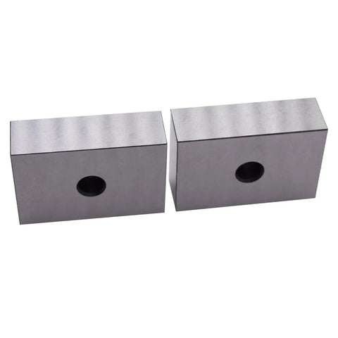 1 2 3 Machinist Setup Blocks, Matched Pair With Half Hole, Precision Ground Tool Steel, Pro Grade High Accuracy Square Blocks For Alignment And Machining, 0.0002 Inch Per Side Tolerance, Heavy Duty. matched pair with half hole