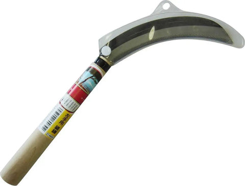 Left Handed Saw Scythe For Weeding And Rice Cutting All Steel Blade 6.3 Inch Length Durable Garden Tool with wood handle