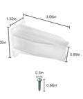 Heavy Duty White Drawer Track Back Plate Kit With Mounting Screws Replaces Side Mounted Ball Bearing Slides Kitchen Cabinet Hardware Easy Swap Fixes Wobbly Drawers Quick Assembly with dimensions