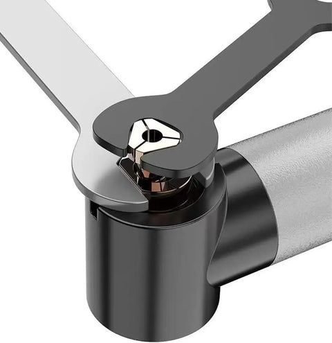 Close-up of Kickass 350W Electric Die Grinder Sander And Polisher tool head showing adjustable wrench and attachment mechanism.