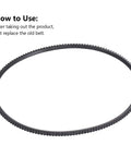 Lathe Drive Belt With High Elasticity For No Nonsense Quiet Operation Rubber Replacement Belt 5M375 shown on white background