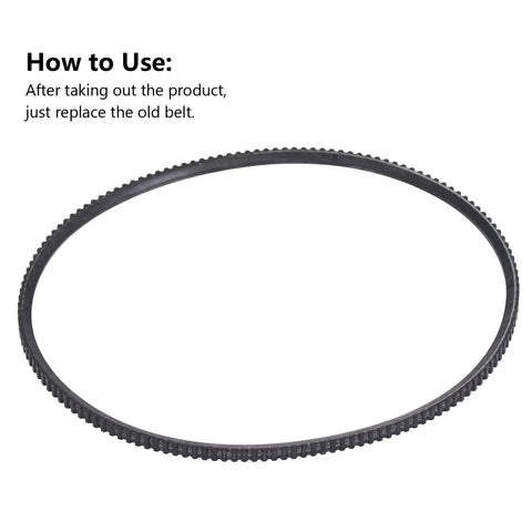 Lathe Drive Belt With High Elasticity For No Nonsense Quiet Operation Rubber Replacement Belt 5M375 shown on white background