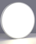 Ultra Slim 24 Inch LED Flush Mount Ceiling Light, 5600LM, 5000K Daylight White, flat modern round fixture on display