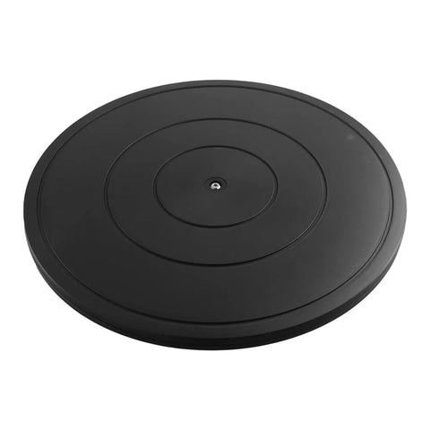 Rotating Lazy Susan Turntable With Ball Bearing Swivel 360 Degree Kitchen Cabinet Organizer For Spices Cosmetics And DIY Crafts Dope Non Slip Black 8 To 16 Inch close-up view