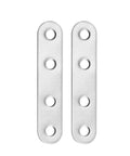 Two stainless steel mending plates from Beefy 20 Pack Black Cabinet Brace Brackets 3 Inch Hinge Repair Plates Kit