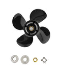 Propeller 10.6 x 12 Pitch for Mercury Outboard 25-70 HP Aluminum Prop with 13 Spline Tooth, Right Hand Rotation, Hub Nut Kit Included