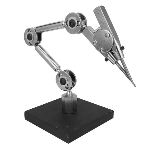 Adjustable Angle Third Hand Soldering Clamp For Jewelry Making And Microelectronics Repair, Heavy Duty Tool Steel Stand With Flexible Arms, Ideal For Quick Welding, Precise Soldering, And Small Part Work, black base