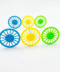 Dope 60 Piece Vintage Plastic Wheels Set With 30 Piece Metal Axles For RC Cars Trucks And Airplanes 37mm Wheel Diameter