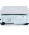 Digital Precision Lab Scale 15 Kg By 0.1 g Readability With 150 By 180 mm Stainless Steel Pan, rear view