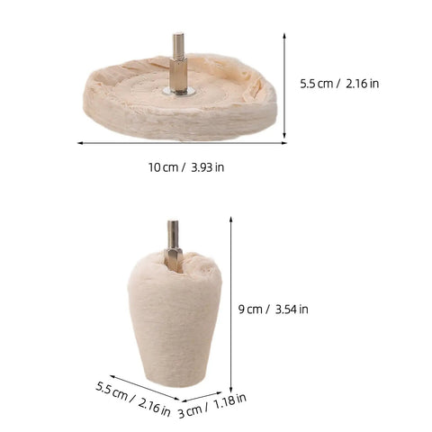 Get This Awesome Lurrosse 6 Pack Buffing Wheel Set For Your Drill With 1/4 Inch Shank And Soft Cloth Pad for polishing with measurements.