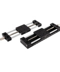 Go-To Manual Linear Stage Sliding Table With Micrometer Adjustment Platform And Aluminum Guide Rails on white background.