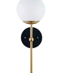 Total Home Flex Super Sleek Led Wall Sconce With Flicker Free Eye Care Lighting mounted on wall, featuring black and gold colors.