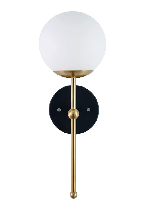 Modern Decorative Indoor Wall Sconce Featuring Super Sleek Flicker Free Led Bulbs That Are Totally Easy On Your Eyes Perfect For Casual Reading While Cutting Power Usage And Setting A Solid Chill Vibe In Any Room in black and brass finish.