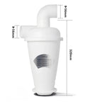 Turbocharged Cyclone Dust Separator For Vacuum Cleaners And Workshop Dust Collection with dimensions 320x95mm