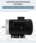 1HP Farm Duty Single Phase Electric Motor Dual Voltage 115V And 230V 1750 RPM TEFC Reversible CW CCW IP55, steel housing