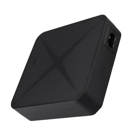 Solid Mini Ups Backup Power With 9000Mah Lithium Battery Supports 5V 9V 12V And 48V Poe For Routers Modems And Cameras US Plug, compact black design.