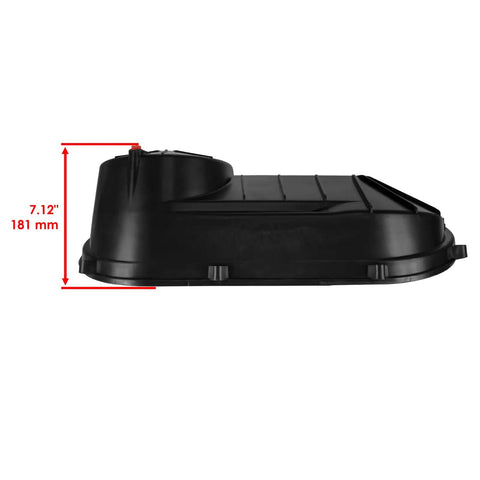 Replacement Cvt Clutch Cover Kit For Polaris Ranger 900 Xp and Crew 2013 to 2019, 7.12" black plastic housing, side view.