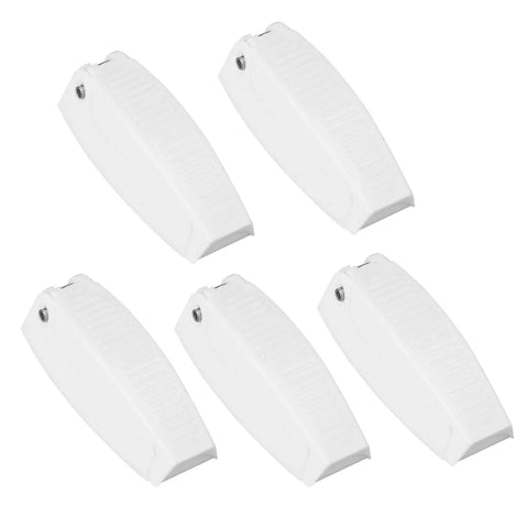 5 Pack Baggage Door Catch For RVs White ABS Door Holder for Cargo Compartments and Doors Spring Loaded Hinge