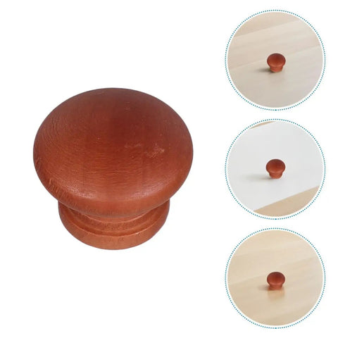 8 Piece Rustic Wood Cabinet Knobs Mushroom Shape Vintage Wardrobe Handles For Cabinets Drawers And Furniture With Screws Round Wooden