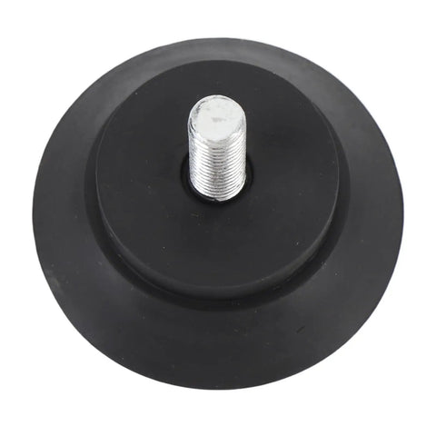 Close-up of a black rubber furniture foot with screw, part of 4 Pack Rubber Furniture Feet With Screws And Suction Cup Pads