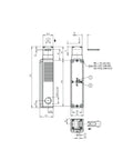 Technical diagram of Rugged Pro Grade Safety Switch Interlock Terminal, 192x42x40 mm, for Machine Guarding and Circuit Joint.