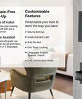 Slick Motorized Touchscreen Keypad Smart Deadbolt August Connected With Wifi Bridge, modern design, customizable features, seamless installation.