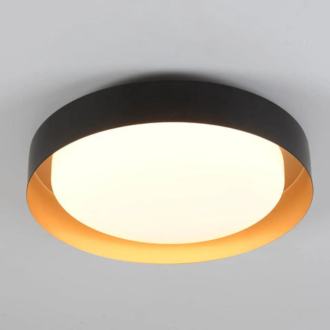 Dope Modern LED Flush Mount Ceiling Light 14 Inch 24W Dimmable Black and Gold Ceiling Lamp With 3 CCT Adjustable 3000K 4000K 5000K
