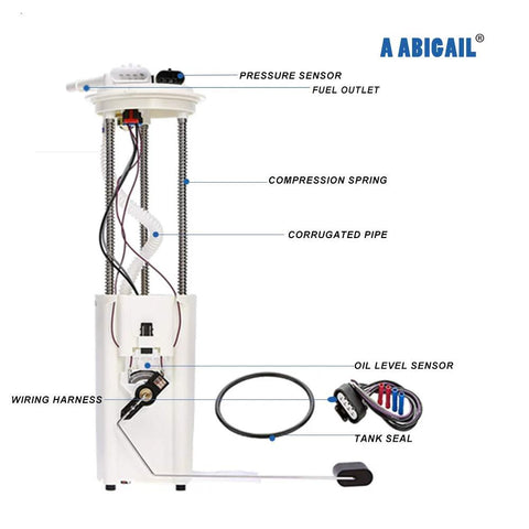 Drop In Fuel Pump Assembly Replacement For 1997 Through 2002 Chevy S10 Pickup GMC Sonoma And 1997 Through 2000 Isuzu Hombre V6 4.3L OE Grade Quality Direct Fit Reliable Fuel Delivery Replaces E3952M And Other OE Numbers showing various components
