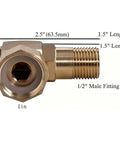 Heavy Duty Brass Swivel Hose Fitting Kit With Sealing Tape And Washers Fixes Kinks Fast For Garden Hose Assembly Repair Upgrade Using Rotary Joint Adapter 1/2 Inch Sizes, 1/2" male fitting