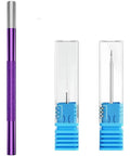 Premium Alloy Screw Extractor Drill Bit Set With Fixed Handle For Stripped Screws Removal In Phones And Electronics, High Strength Tool To Grip Broken Fasteners Like A Boss And Save Your Gear, purple alloy bits in clear cases