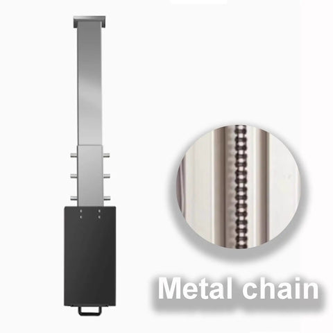 Tough As Nails Stainless Steel EV Charger Cover And Weatherproof Station Box with adjustable metal chain detail.