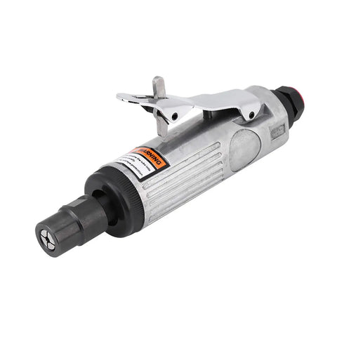 Heavy Duty No Nonsense Pneumatic Air Die Grinder With 1/4 Inch Shank And 23000 Rpm, aluminum alloy construction, ideal for metal polishing.