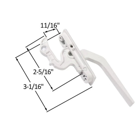 Top Shelf White Casement Window Locking Handle Forged From Tough Die Cast Metal To Keep Your Steel Or Aluminum Windows Locked Down Tight Features A Smooth Two And A Half Inch Hole Spread With A Rock Solid Five Eighths Latch Projection You Gonna Love