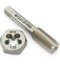 M12 X 1.25 Metric Tap And Die Set With HSS Tap And GCr15 Alloy Hex Die For Precise Internal And External Threads Right Hand Cutting