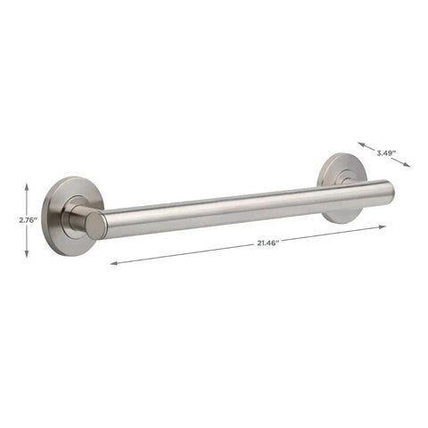 18 Inch Stainless Grab Bar For Shower And Bathroom, Heavy Duty Zinc Posts, Supports Up To 450 Lbs, ADA Compliant Safety Rail