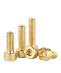 Solid Brass Copper Hex Socket Cap Machine Bolts M3 M4 M5 Precision Thread Fasteners, various lengths for DIY projects.