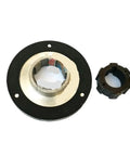 Electromagnetic brake disc and mounting hub; black outer ring with silver bore, two-piece set for DZM160 shaft bore 44.5