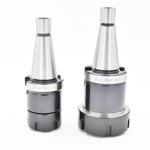Top Tier NT40 ER20 Tool Holder Made From Tough 20CrMnTi Steel For CNC Milling With Super Precision And Durable Performance For Heavy Duty Lathe Work - two NT30 tool holders.