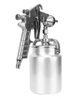 Premium Pneumatic Paint Spray Gun Featuring 2.0 Mm Suction Feed Nozzle with metal cup for easy auto restoration and home decor.